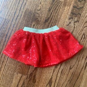 Cat & Jack Sequin Red Skirt - Size 6-9 months